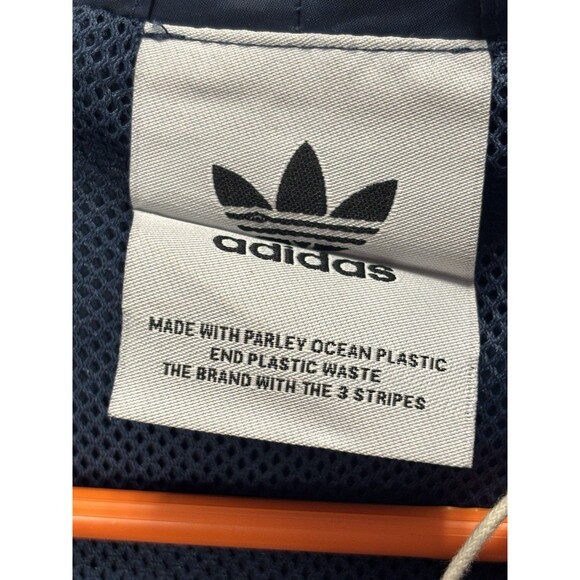 Adidas Men’s Jacket Hoodie Rain Mellow Ride Club Windbreaker Navy Color Sz S - Picture 13 of 16